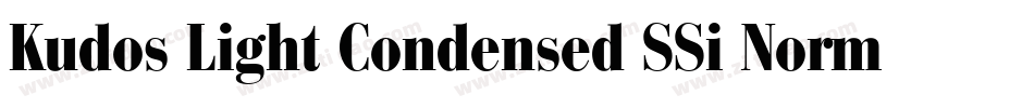 Kudos Light Condensed SSi Normal字体转换